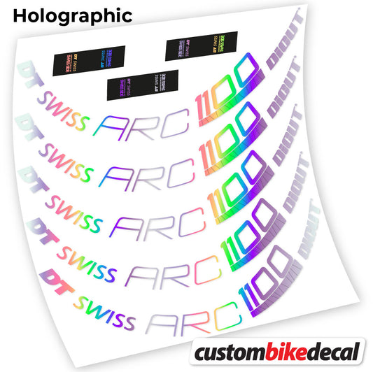 Aufkleber, DT Swiss ARC 1100 Dicut 80, Rennrad-Rad 80 mm, Fahrrad-Aufkleber, Vinyl