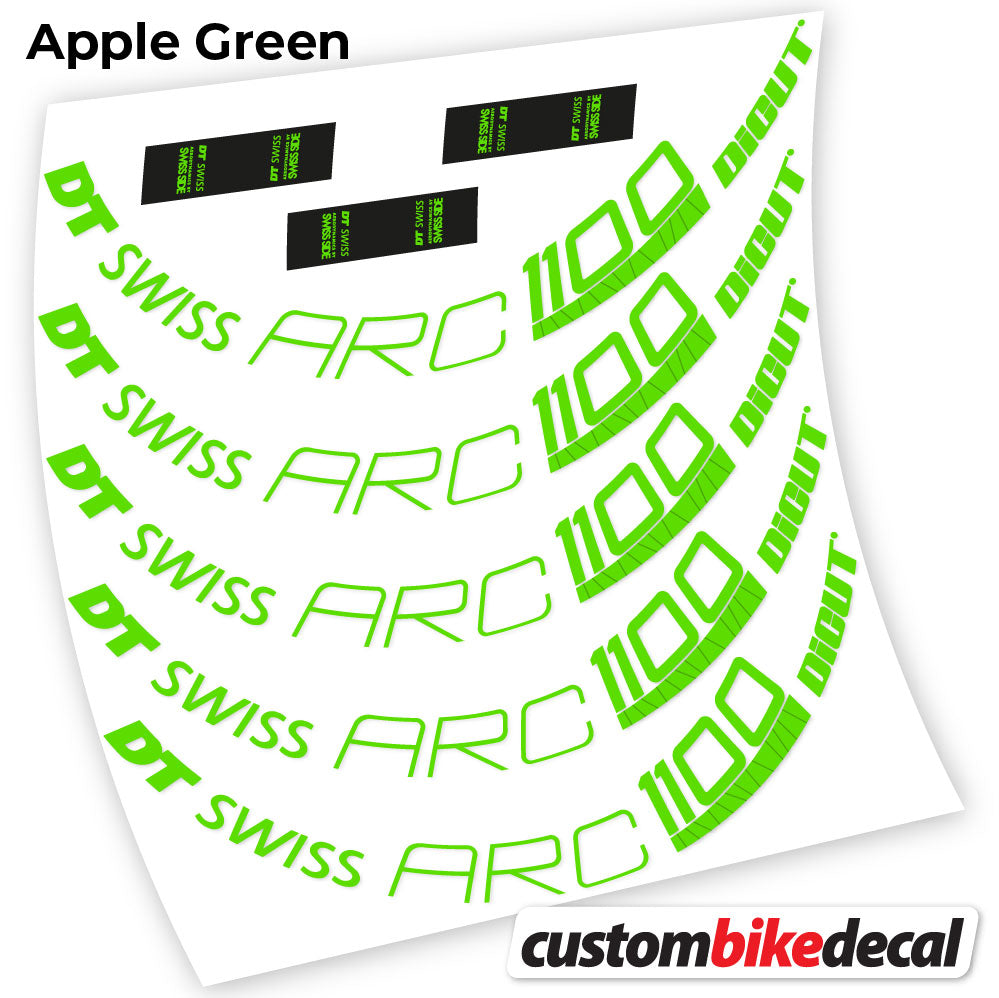 Aufkleber, DT Swiss ARC 1100 Dicut 80, Rennrad-Rad 80 mm, Fahrrad-Aufkleber, Vinyl