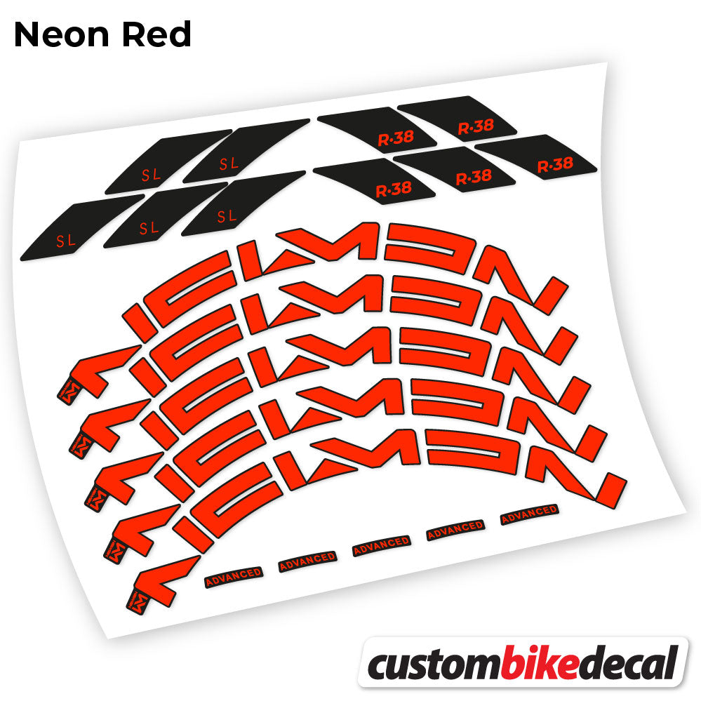 Aufkleber, Newmen Advanced SL R.38 Carbon, Rennradrad 35mm, Fahrradaufkleber Vinyl