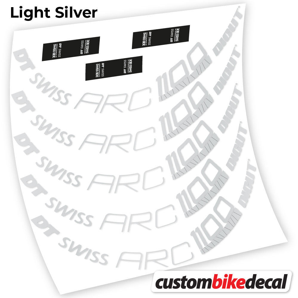 Aufkleber, DT Swiss ARC 1100 Dicut 80, Rennrad-Rad 80 mm, Fahrrad-Aufkleber, Vinyl