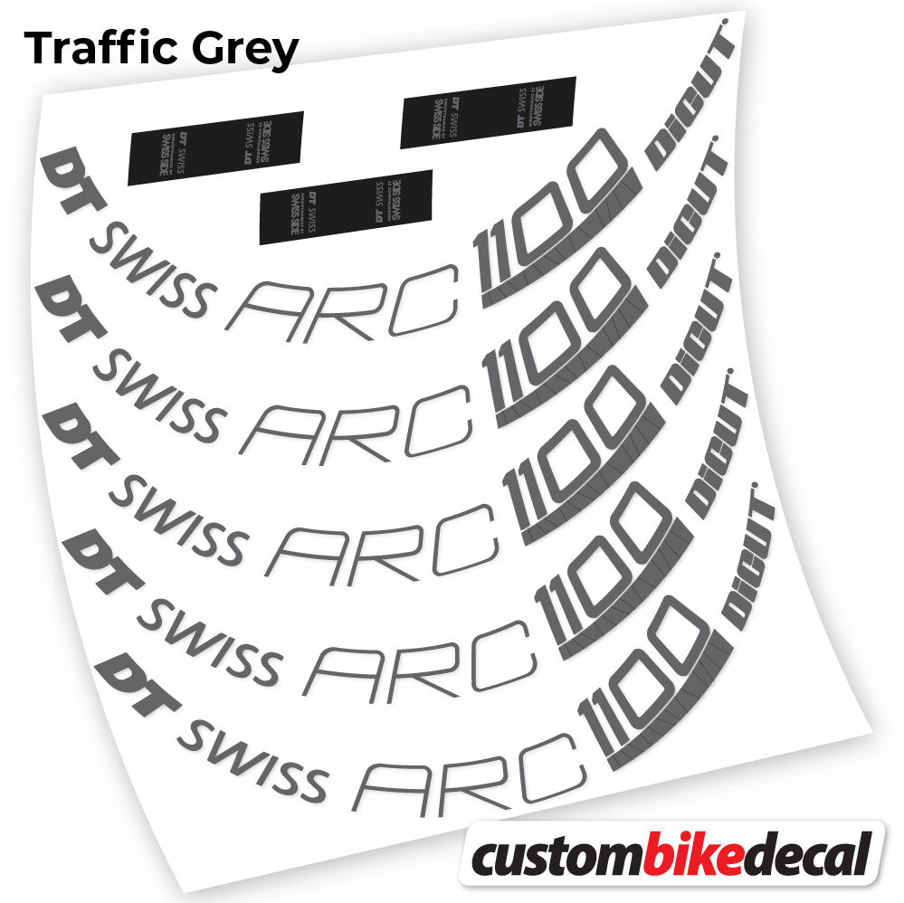 Aufkleber, DT Swiss ARC 1100 Dicut 80, Rennrad-Rad 80 mm, Fahrrad-Aufkleber, Vinyl