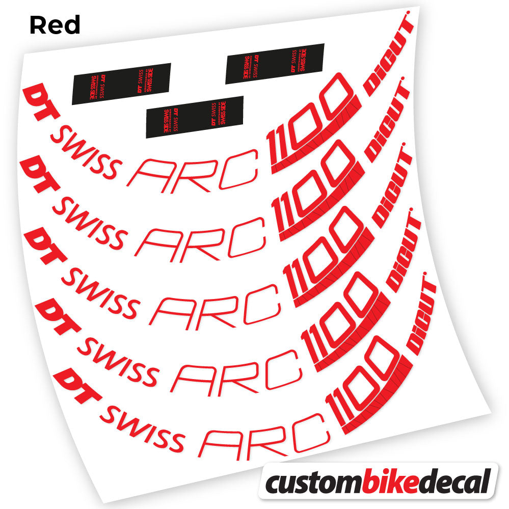 Aufkleber, DT Swiss ARC 1100 Dicut 80, Rennrad-Rad 80 mm, Fahrrad-Aufkleber, Vinyl