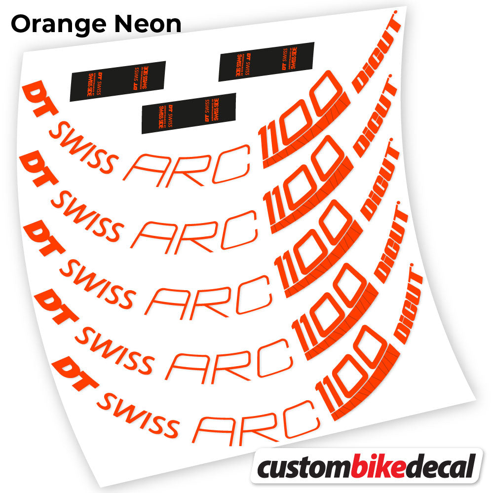 Aufkleber, DT Swiss ARC 1100 Dicut 80, Rennrad-Rad 80 mm, Fahrrad-Aufkleber, Vinyl