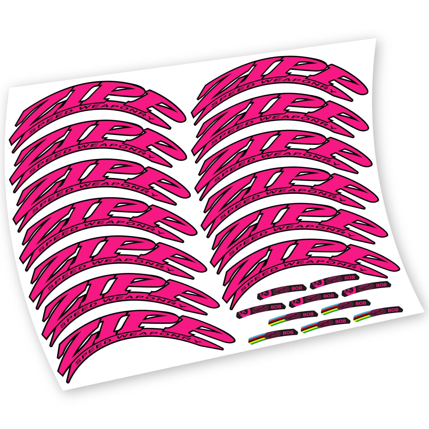 Aufkleber, Zipp 808, Rennradrad 88 mm, Fahrradaufkleber Vinyl