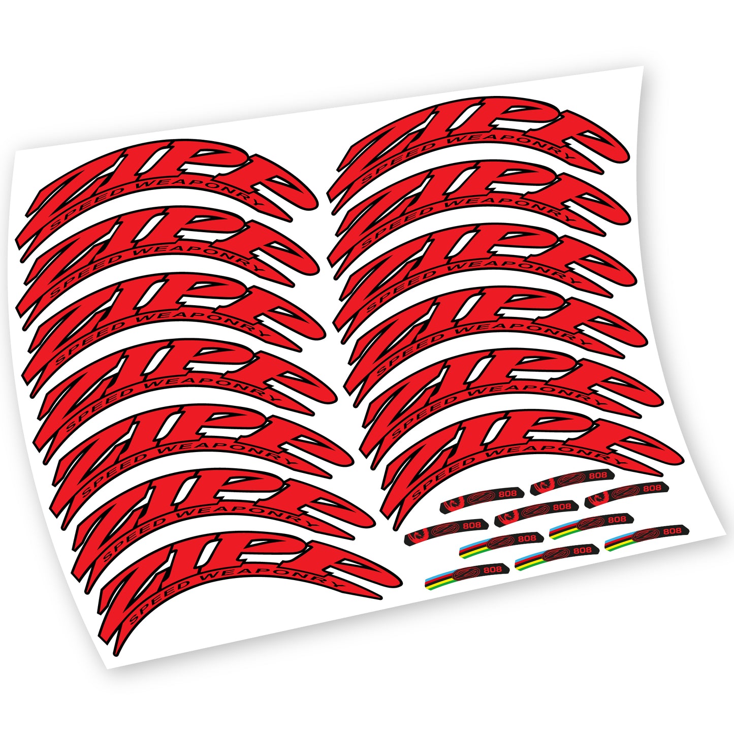 Aufkleber, Zipp 808, Rennradrad 88 mm, Fahrradaufkleber Vinyl