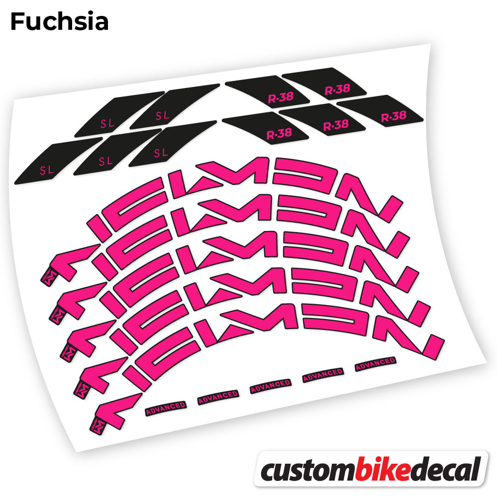 Aufkleber, Newmen Advanced SL R.38 Carbon, Rennradrad 35mm, Fahrradaufkleber Vinyl