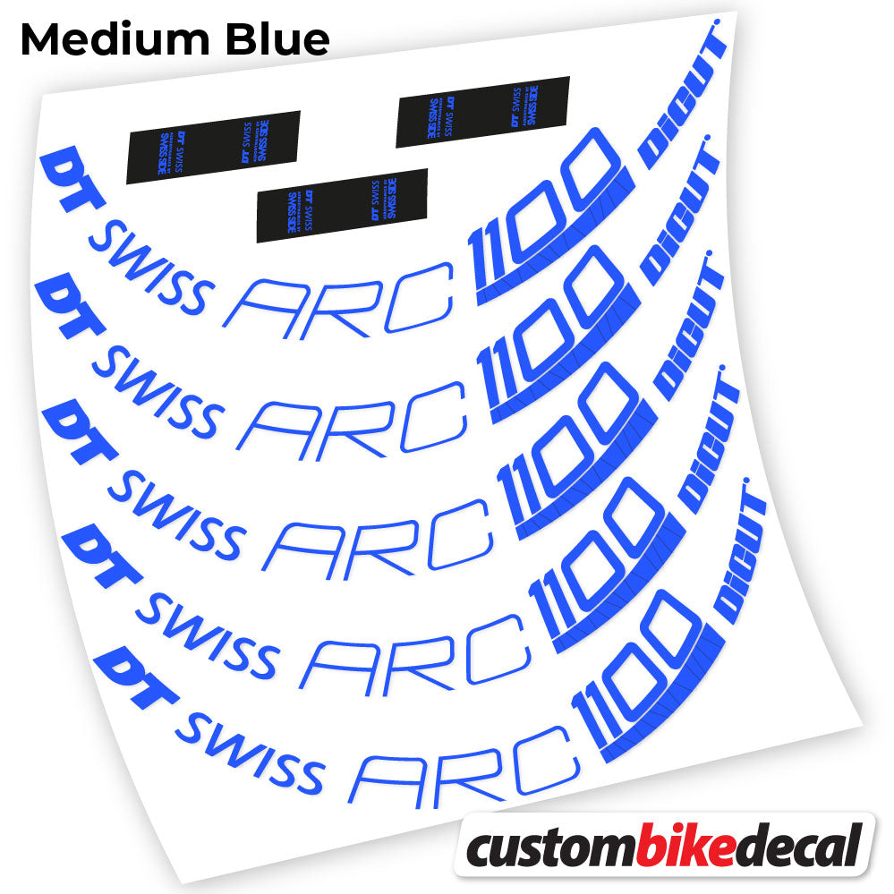 Aufkleber, DT Swiss ARC 1100 Dicut 80, Rennrad-Rad 80 mm, Fahrrad-Aufkleber, Vinyl