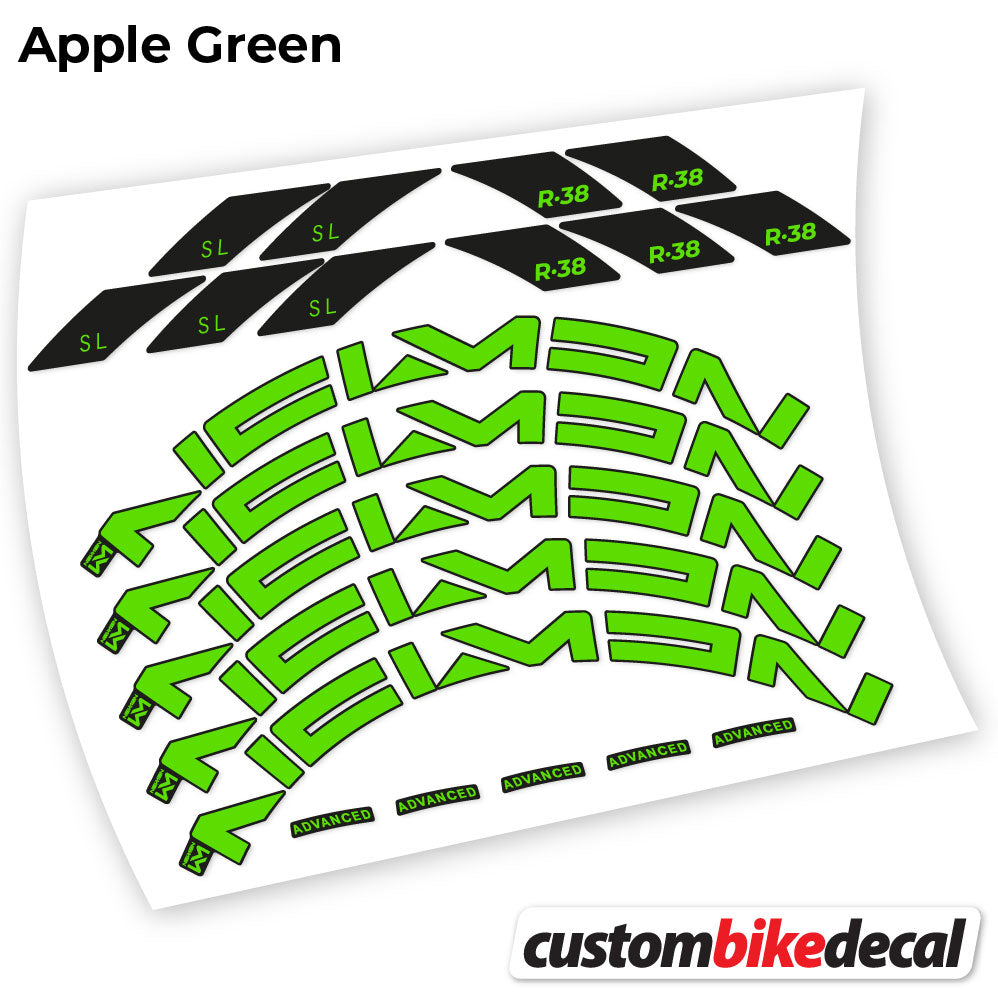 Aufkleber, Newmen Advanced SL R.38 Carbon, Rennradrad 35mm, Fahrradaufkleber Vinyl