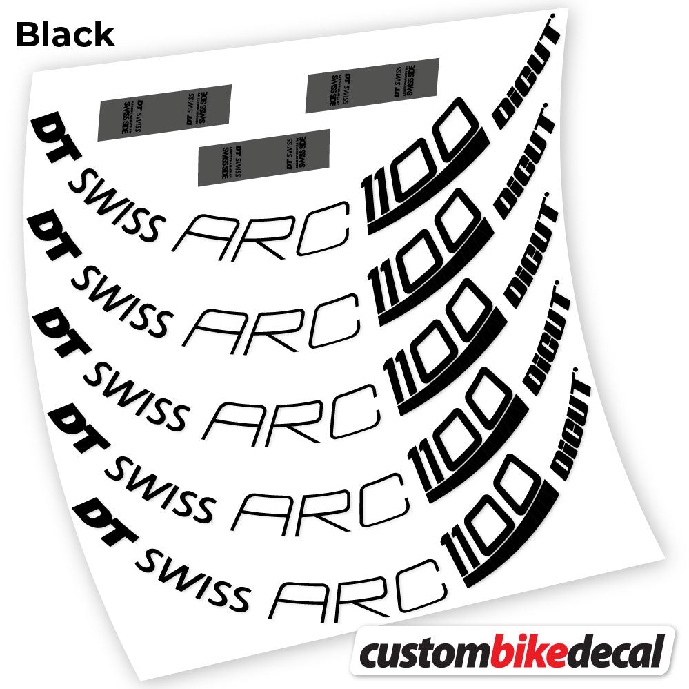 Aufkleber, DT Swiss ARC 1100 Dicut 80, Rennrad-Rad 80 mm, Fahrrad-Aufkleber, Vinyl