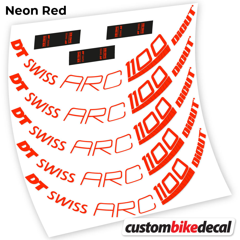 Aufkleber, DT Swiss ARC 1100 Dicut 80, Rennrad-Rad 80 mm, Fahrrad-Aufkleber, Vinyl