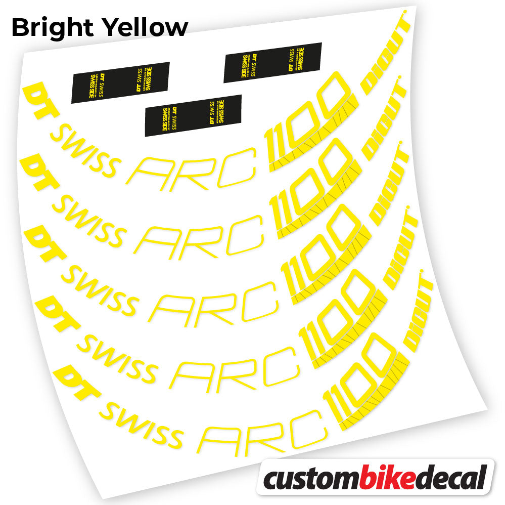 Aufkleber, DT Swiss ARC 1100 Dicut 80, Rennrad-Rad 80 mm, Fahrrad-Aufkleber, Vinyl