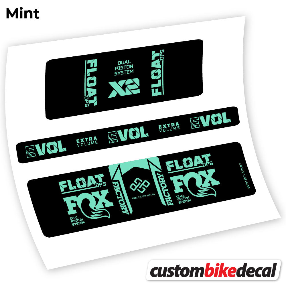 Aufkleber, Fox Float DPS X2 2021, Rear Shox Sticker Vinyl
