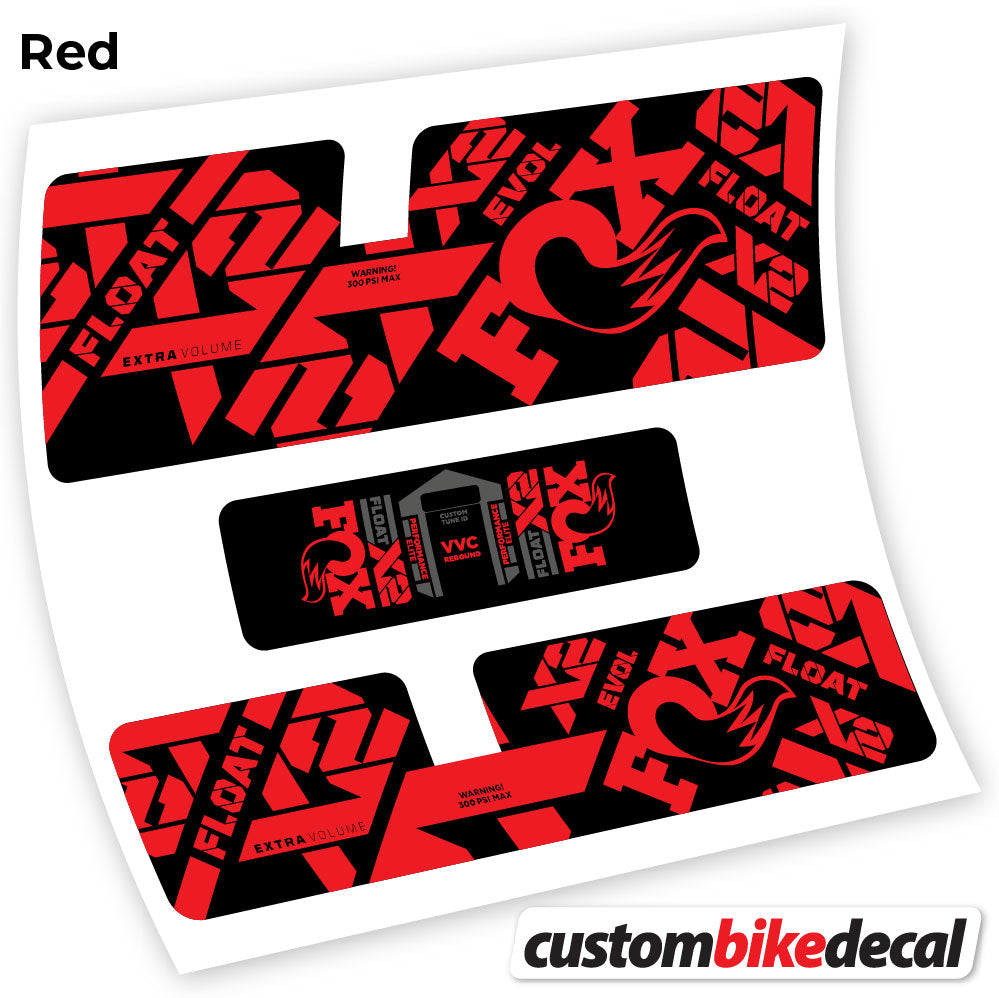 Decal, Fox X2 Performance Elite 2021, Rear Shox Sticker Vinyl