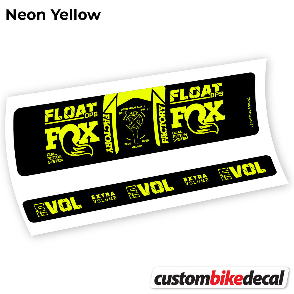 Decal, Fox DPS Factory 3Pos 2021, Rear Shox Sticker Vinyl