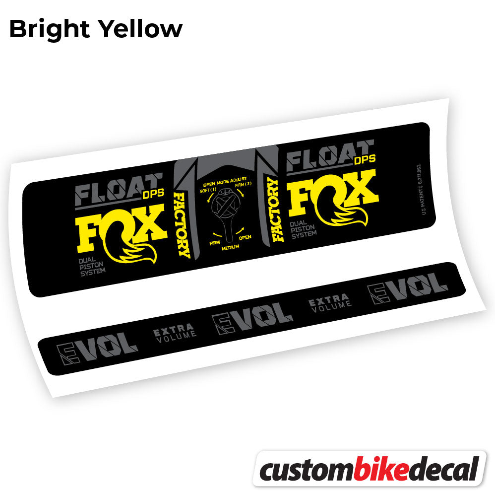 Decal, Fox DPS Factory 3Pos 2021, Rear Shox Sticker Vinyl