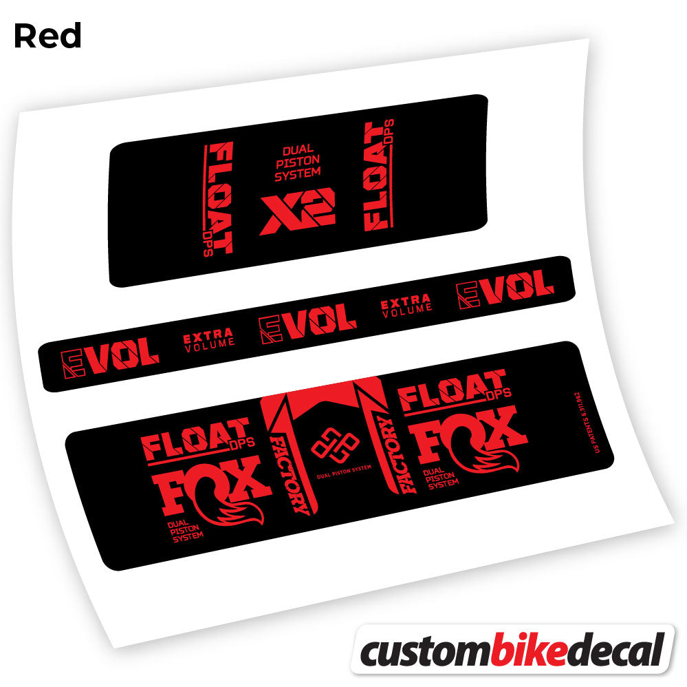 Aufkleber, Fox Float DPS X2 2021, Rear Shox Sticker Vinyl
