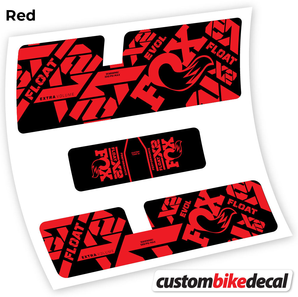 Aufkleber, Fox X2 Performance 2021, Rear Shox Sticker Vinyl