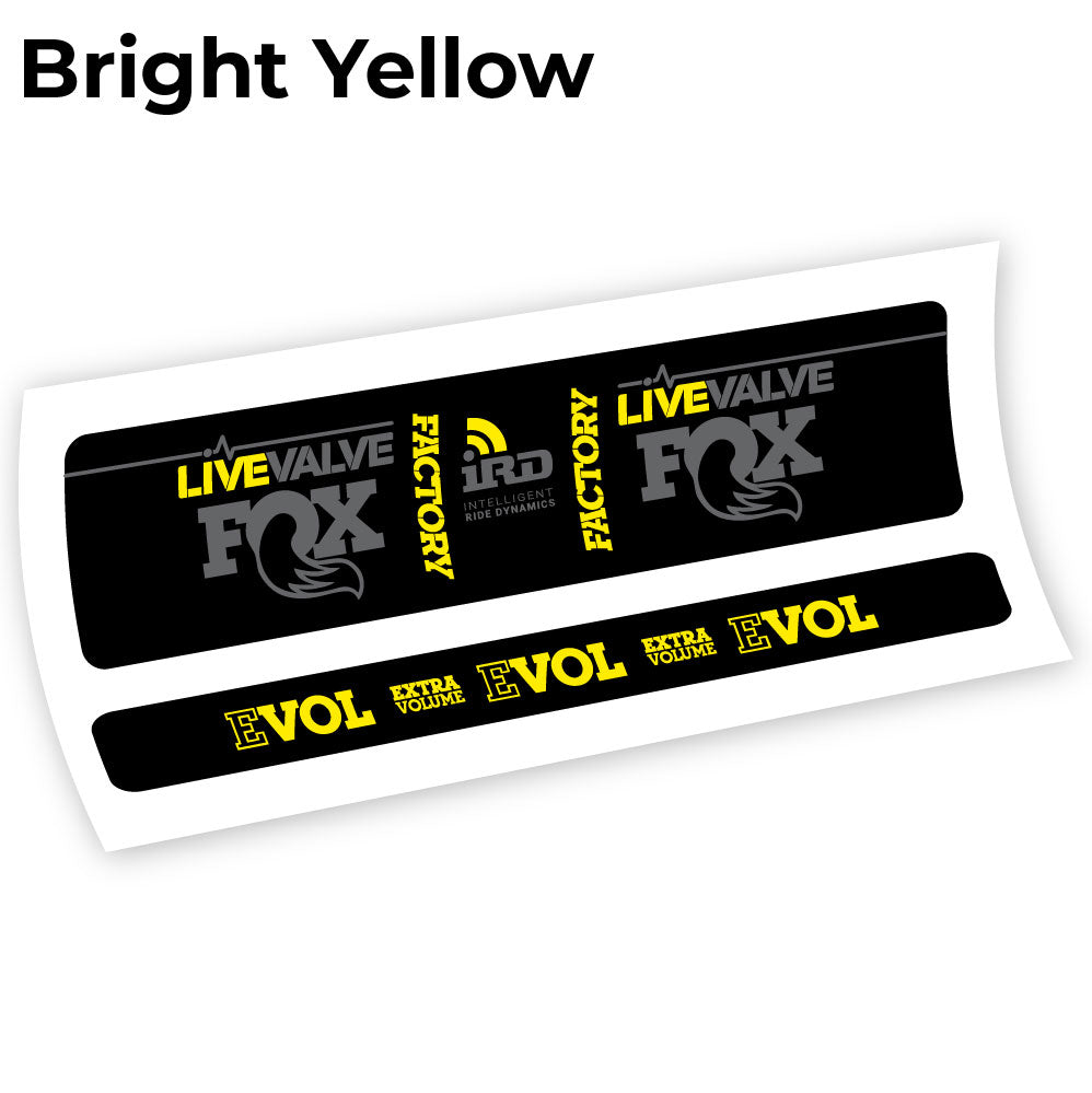 Aufkleber Fox Factory LiveValve IRD Rear Shox Sticker Vinyl