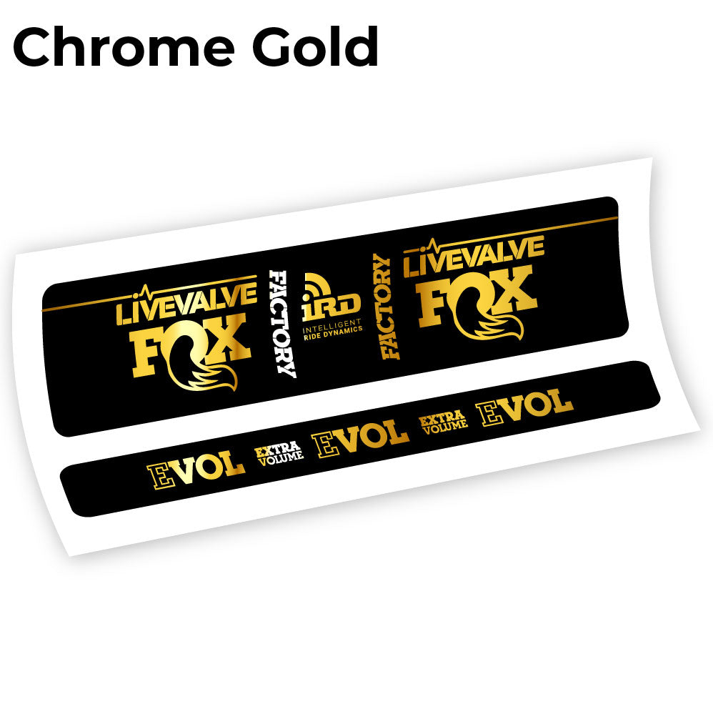 Aufkleber Fox Factory LiveValve IRD Rear Shox Sticker Vinyl