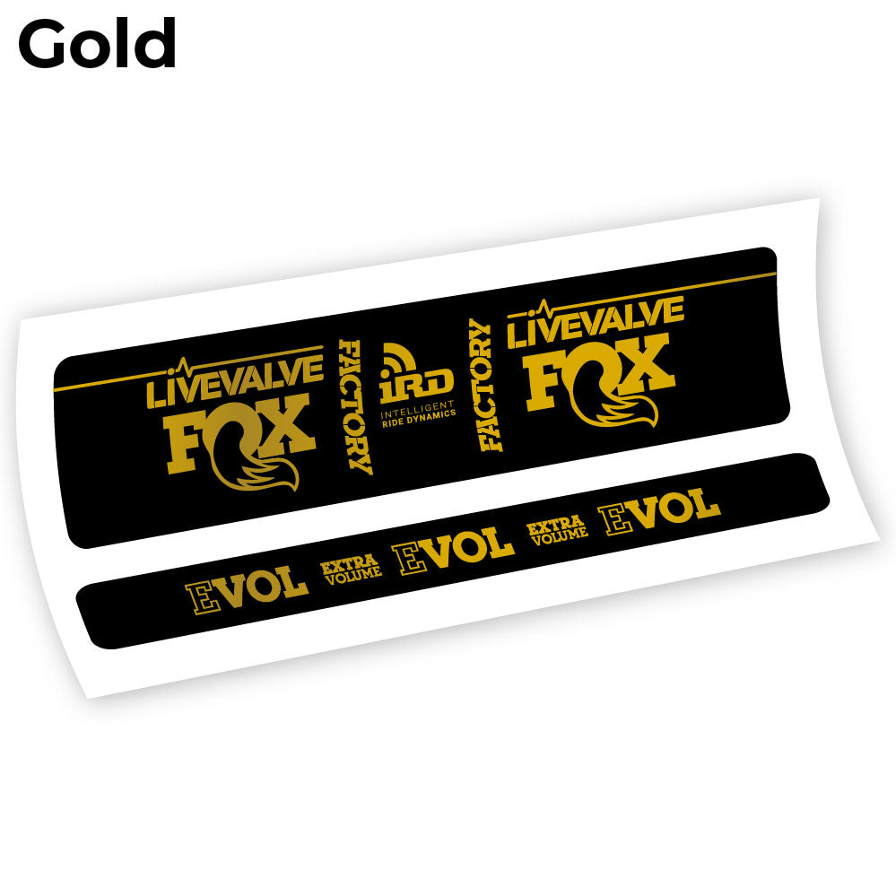 Aufkleber Fox Factory LiveValve IRD Rear Shox Sticker Vinyl