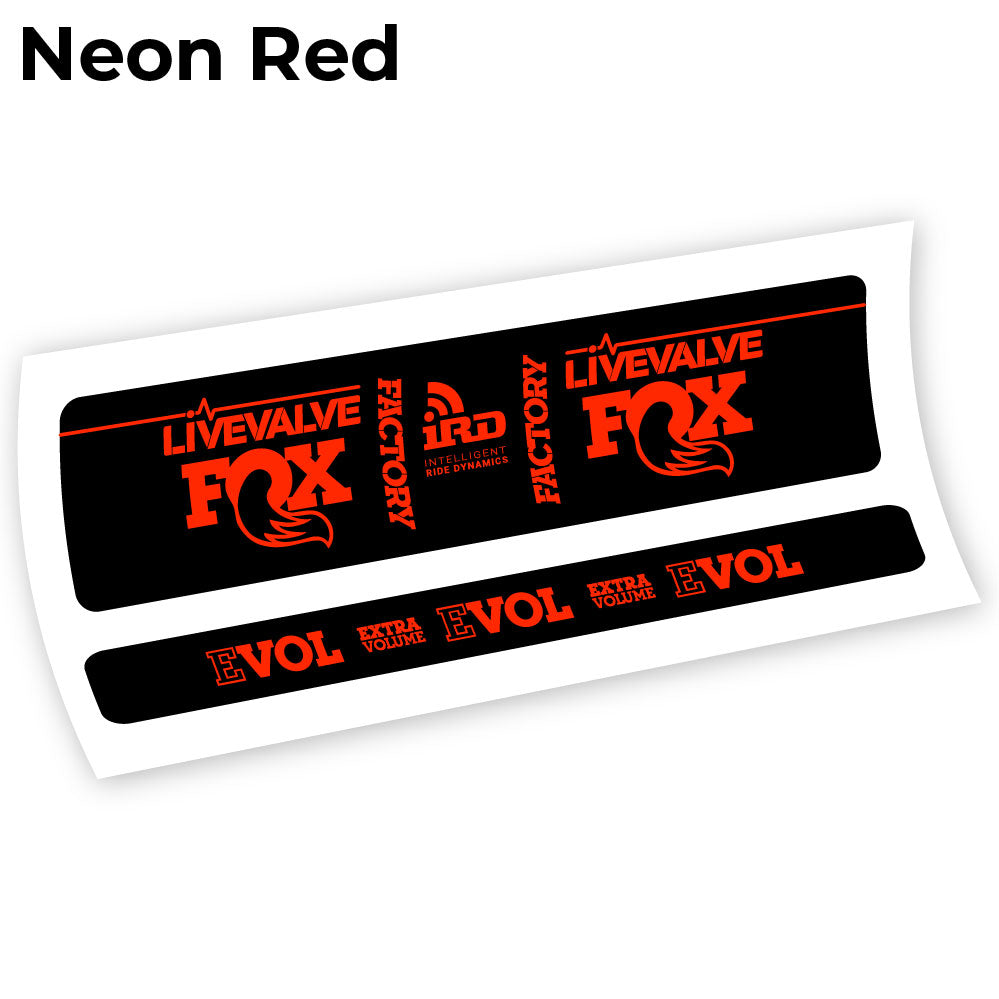 Aufkleber Fox Factory LiveValve IRD Rear Shox Sticker Vinyl