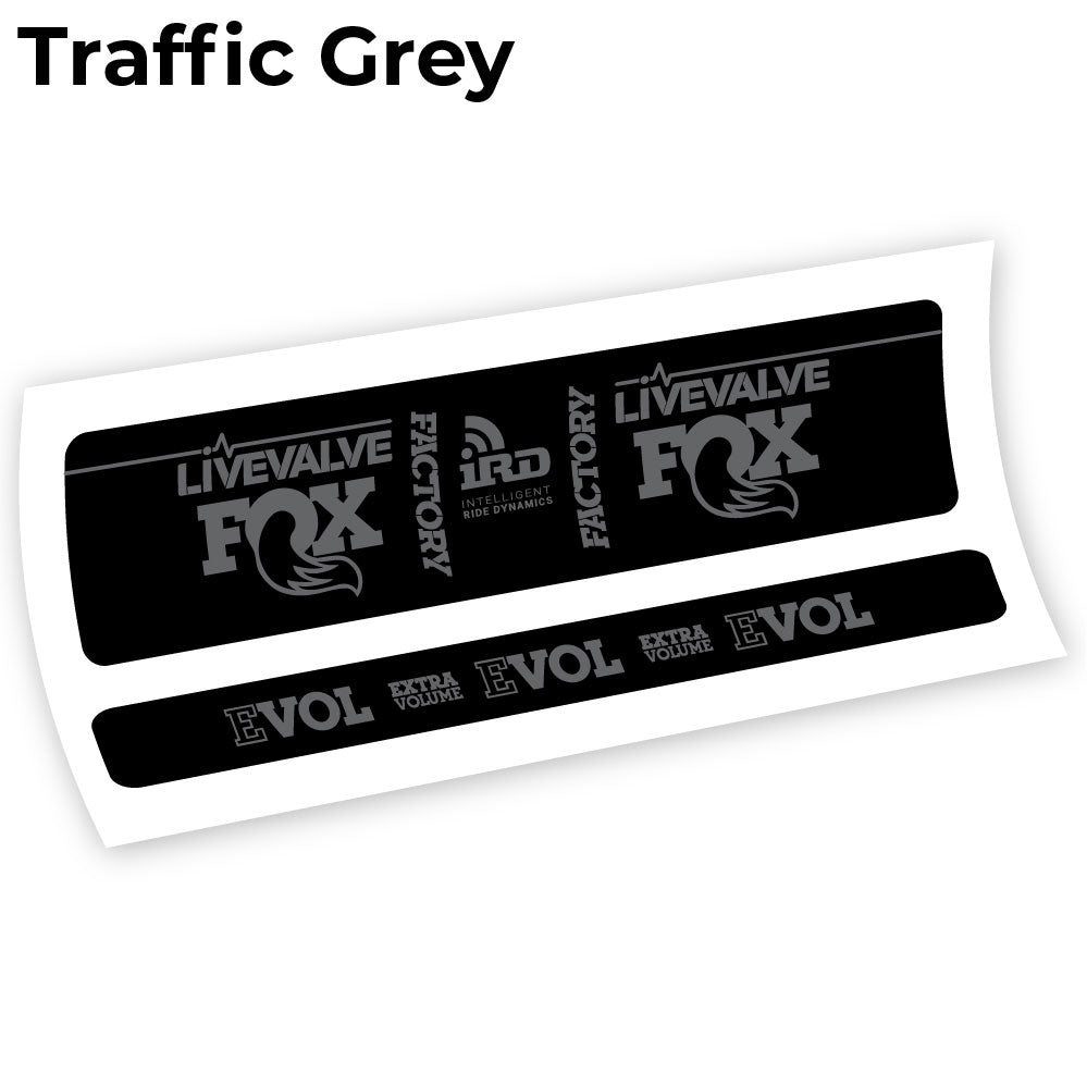Aufkleber Fox Factory LiveValve IRD Rear Shox Sticker Vinyl