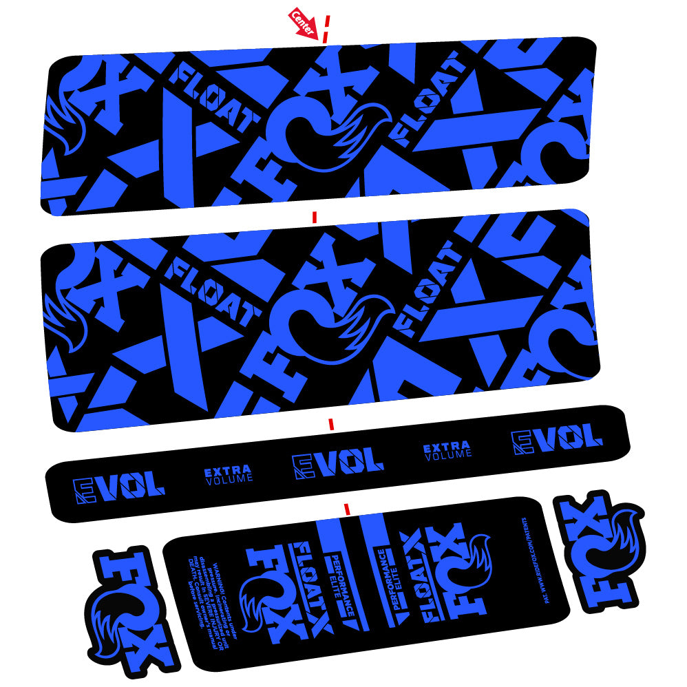 Decal Fox Float X Performance Elite, Rear Shock, Sticker Vinyl