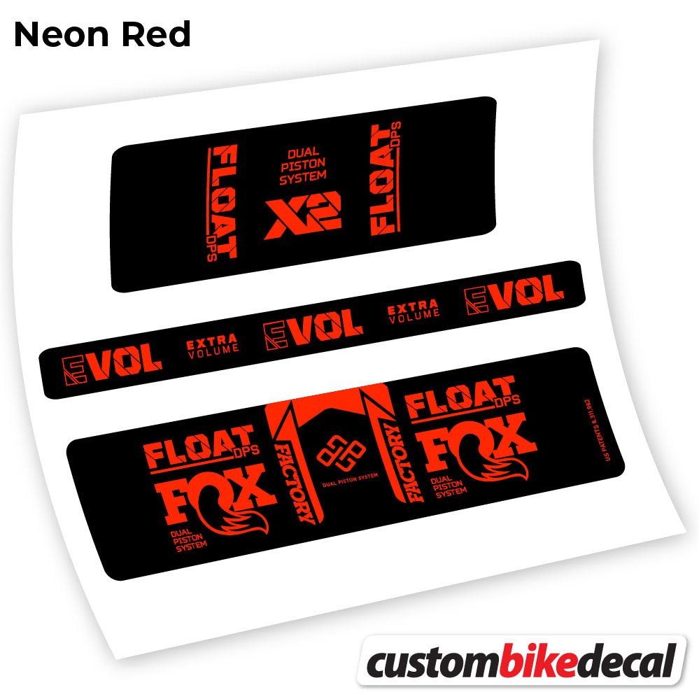 Aufkleber, Fox Float DPS X2 2021, Rear Shox Sticker Vinyl
