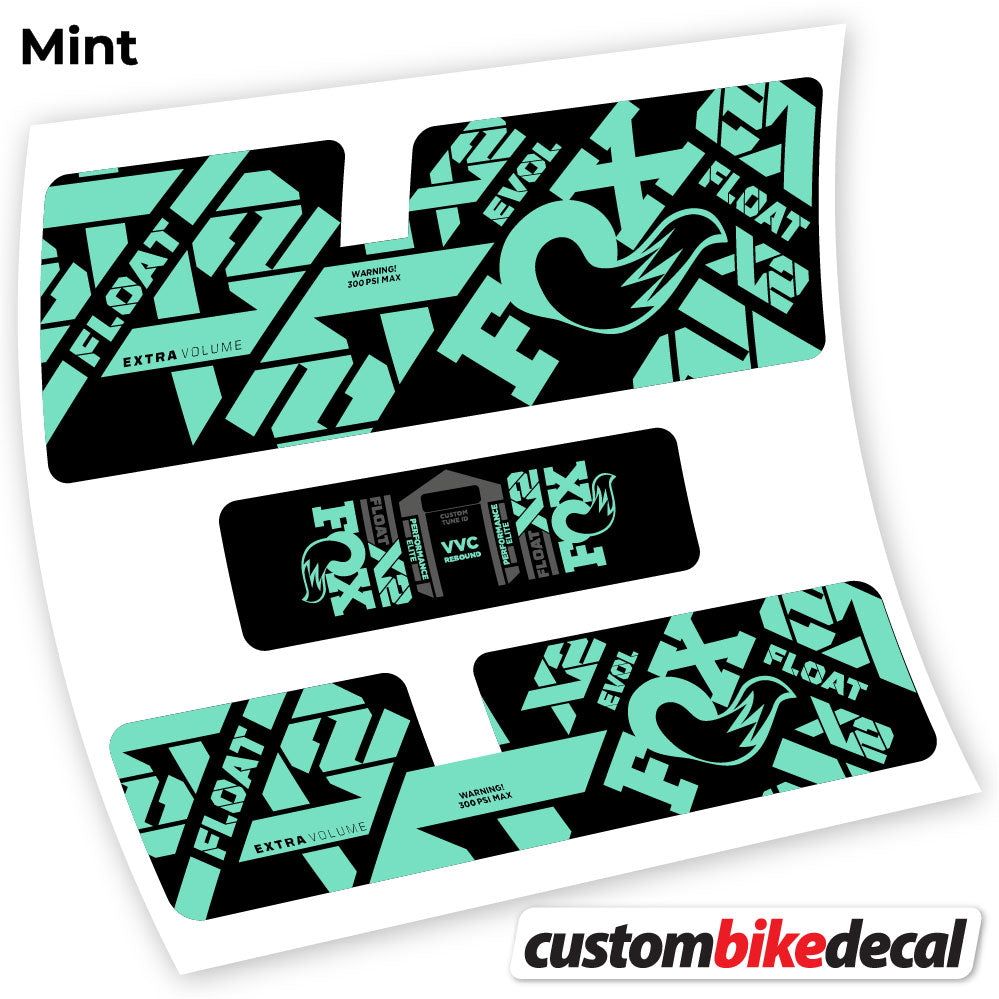 Decal, Fox X2 Performance Elite 2021, Rear Shox Sticker Vinyl