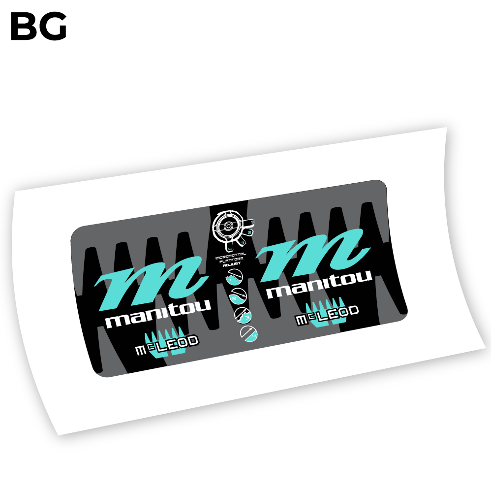 Decal Manitou McLEOD 2015, Rear Shox Sticker vinyl