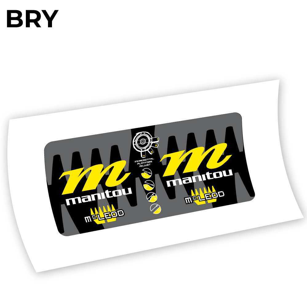 Decal Manitou McLEOD 2015, Rear Shox Sticker vinyl
