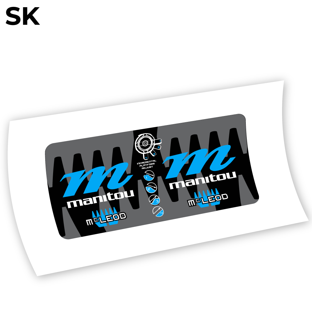 Decal Manitou McLEOD 2015, Rear Shox Sticker vinyl
