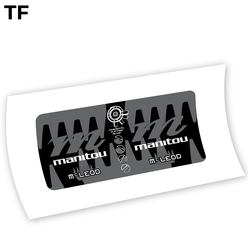 Decal Manitou McLEOD 2015, Rear Shox Sticker vinyl