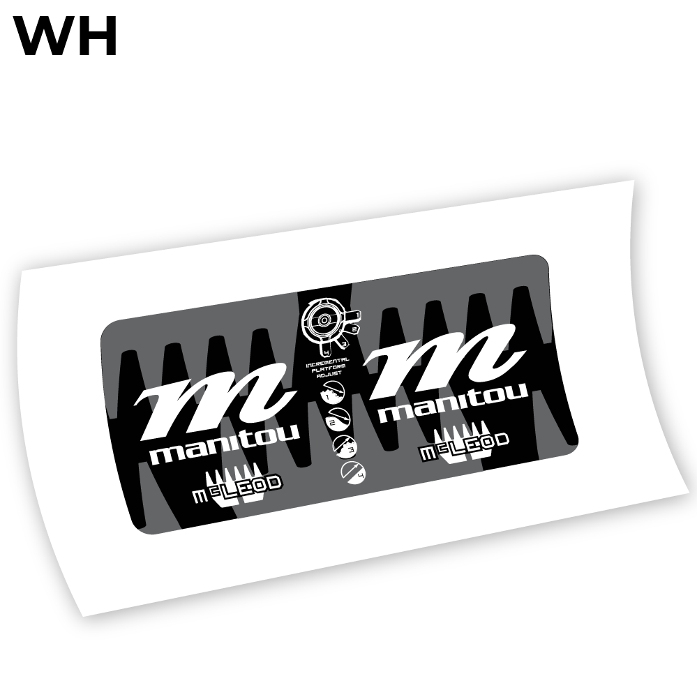 Decal Manitou McLEOD 2015, Rear Shox Sticker vinyl