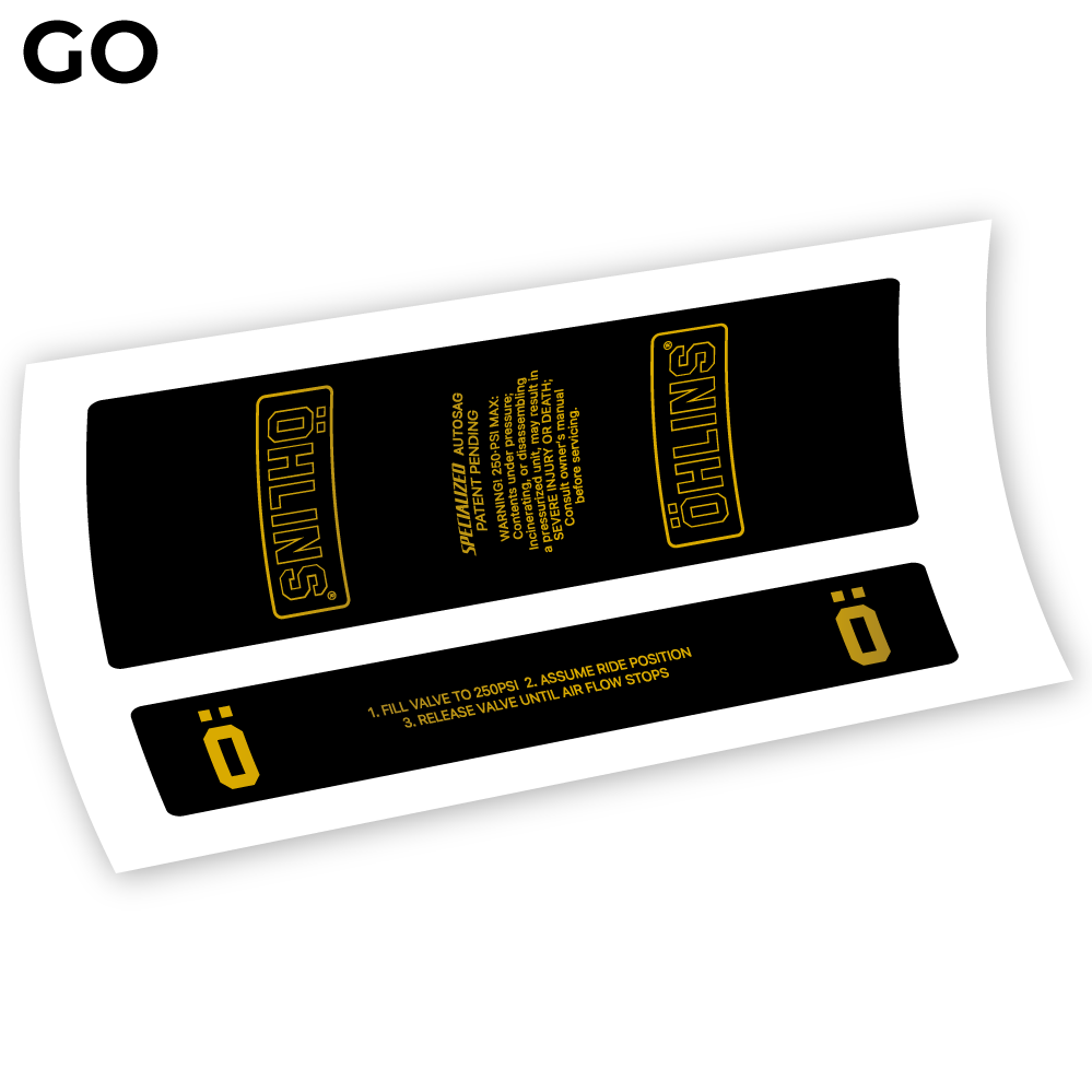 Ohlins STX22 Specialized 2015, Rear Shox Sticker Vinyl