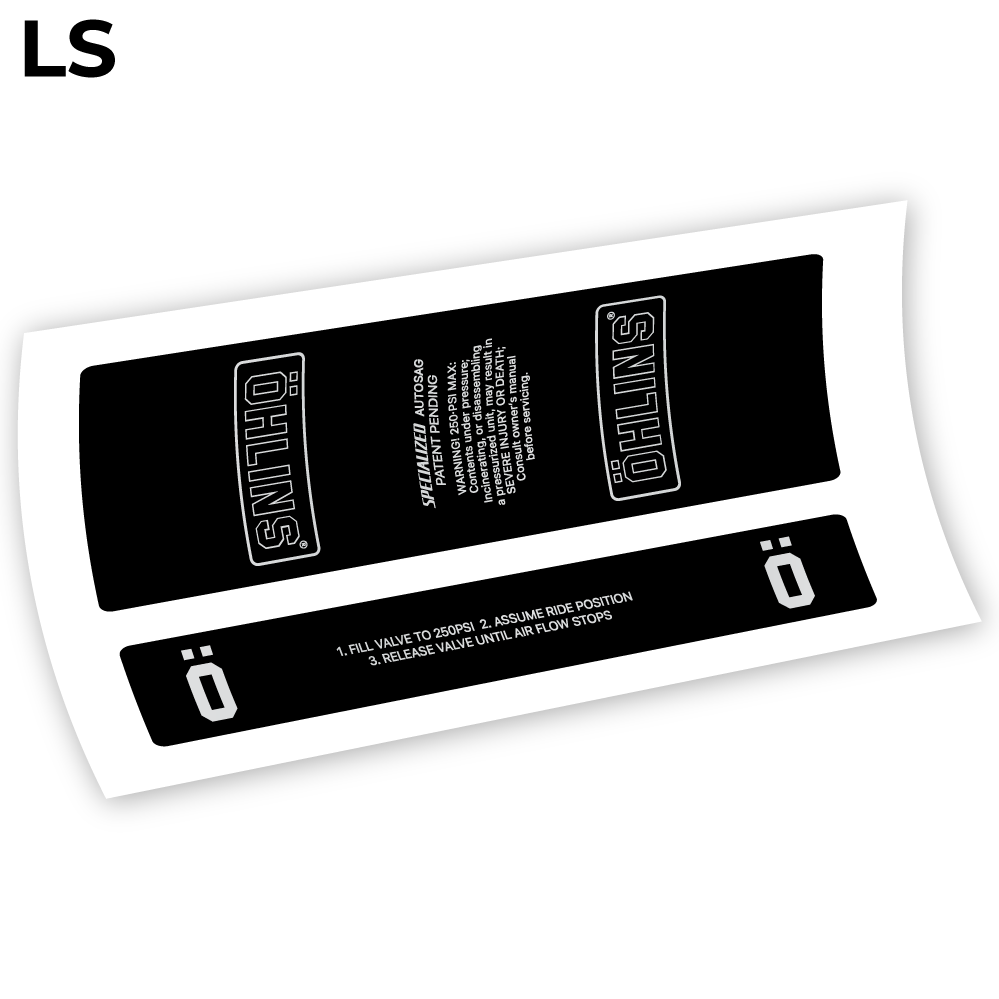 Ohlins STX22 Specialized 2015, Rear Shox Sticker Vinyl