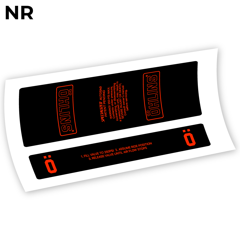 Ohlins STX22 Specialized 2015, Rear Shox Sticker Vinyl