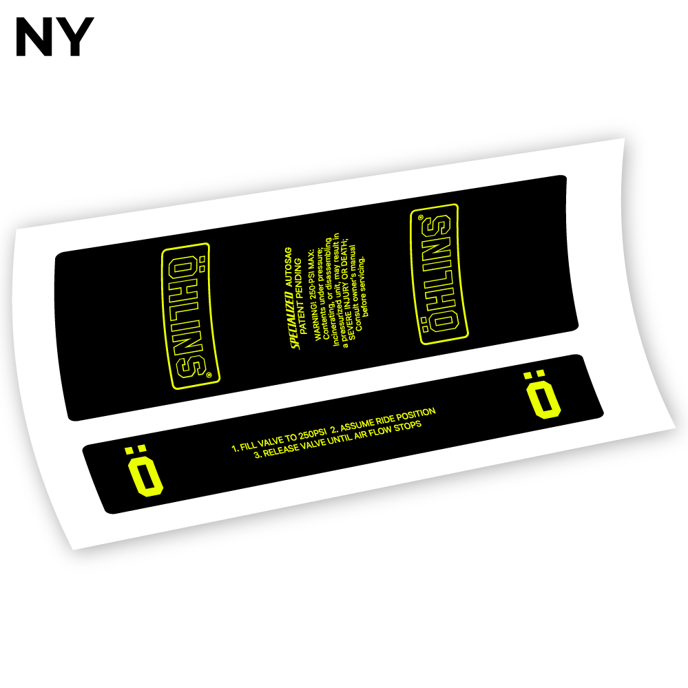 Ohlins STX22 Specialized 2015, Rear Shox Sticker Vinyl