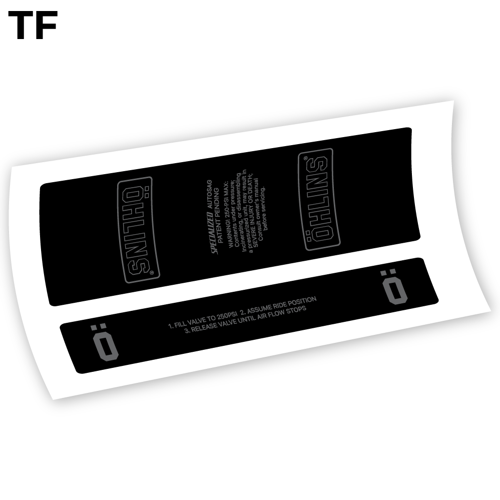 Ohlins STX22 Specialized 2015, Rear Shox Sticker Vinyl