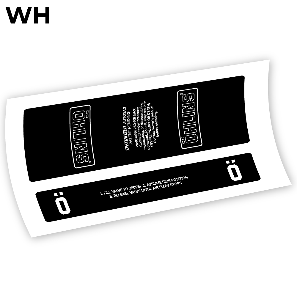 Ohlins STX22 Specialized 2015, Rear Shox Sticker Vinyl