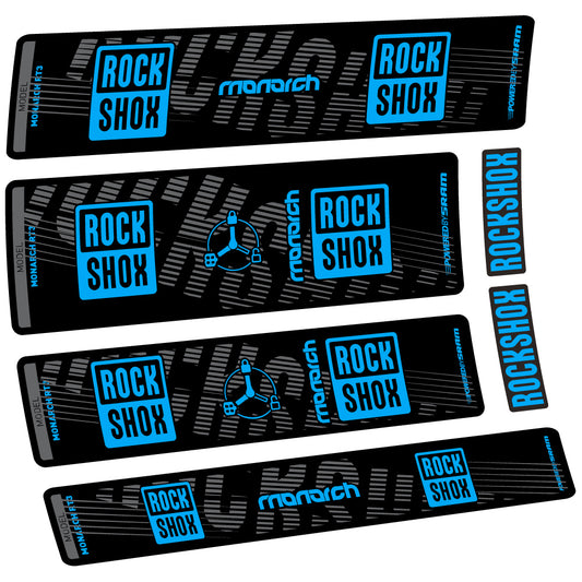 Aufkleber Rock Shox Monarch RT3 2022, Hinterraddämpfer, Vinyl-Aufkleber