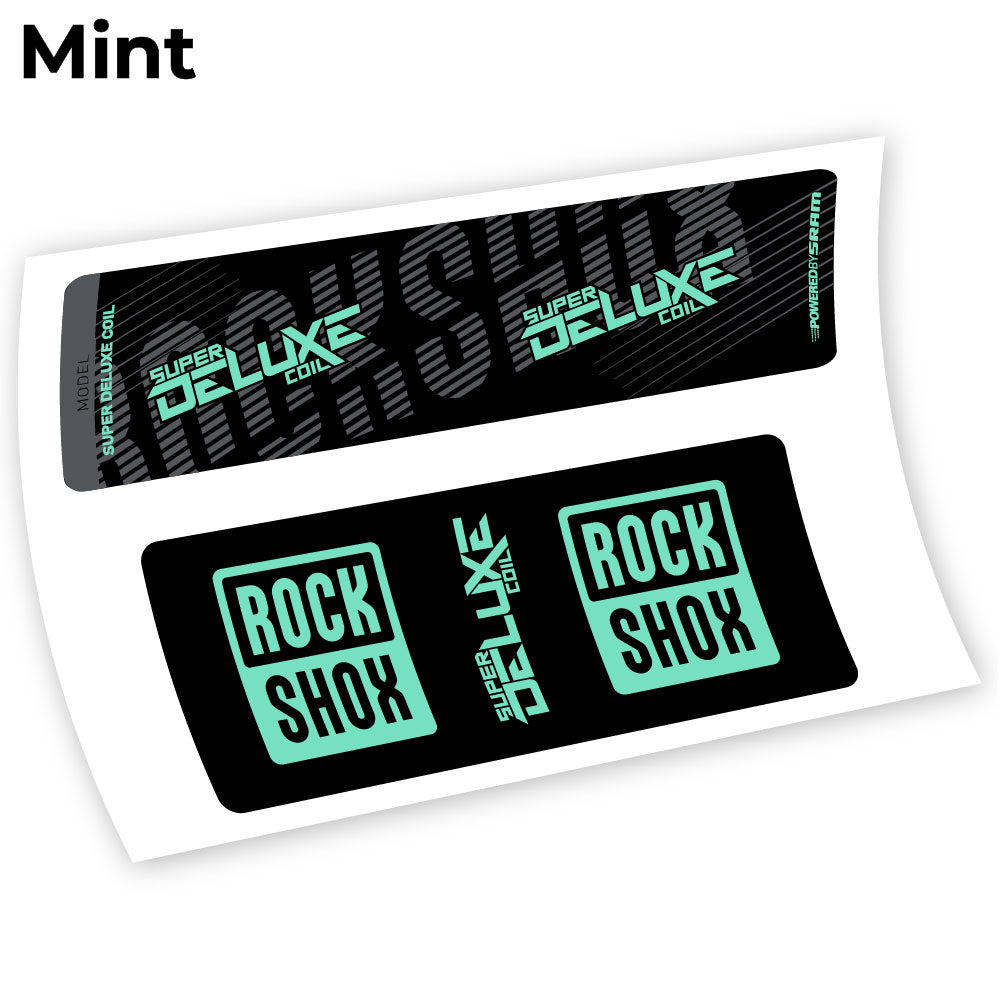 Aufkleber, Rock Shox Deluxe Coil 2018, Rear Shox Sticker Vinyl