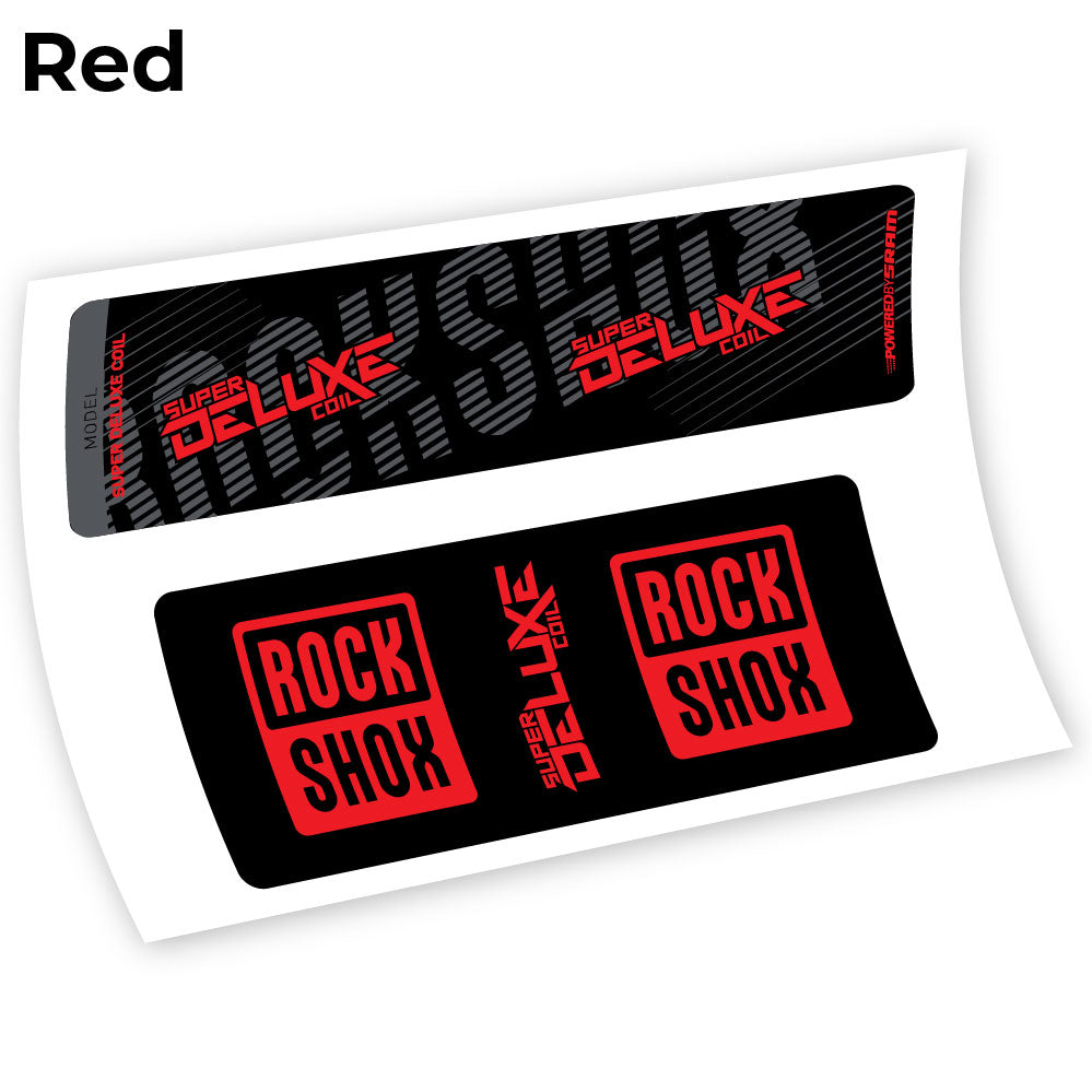 Aufkleber, Rock Shox Deluxe Coil 2018, Rear Shox Sticker Vinyl