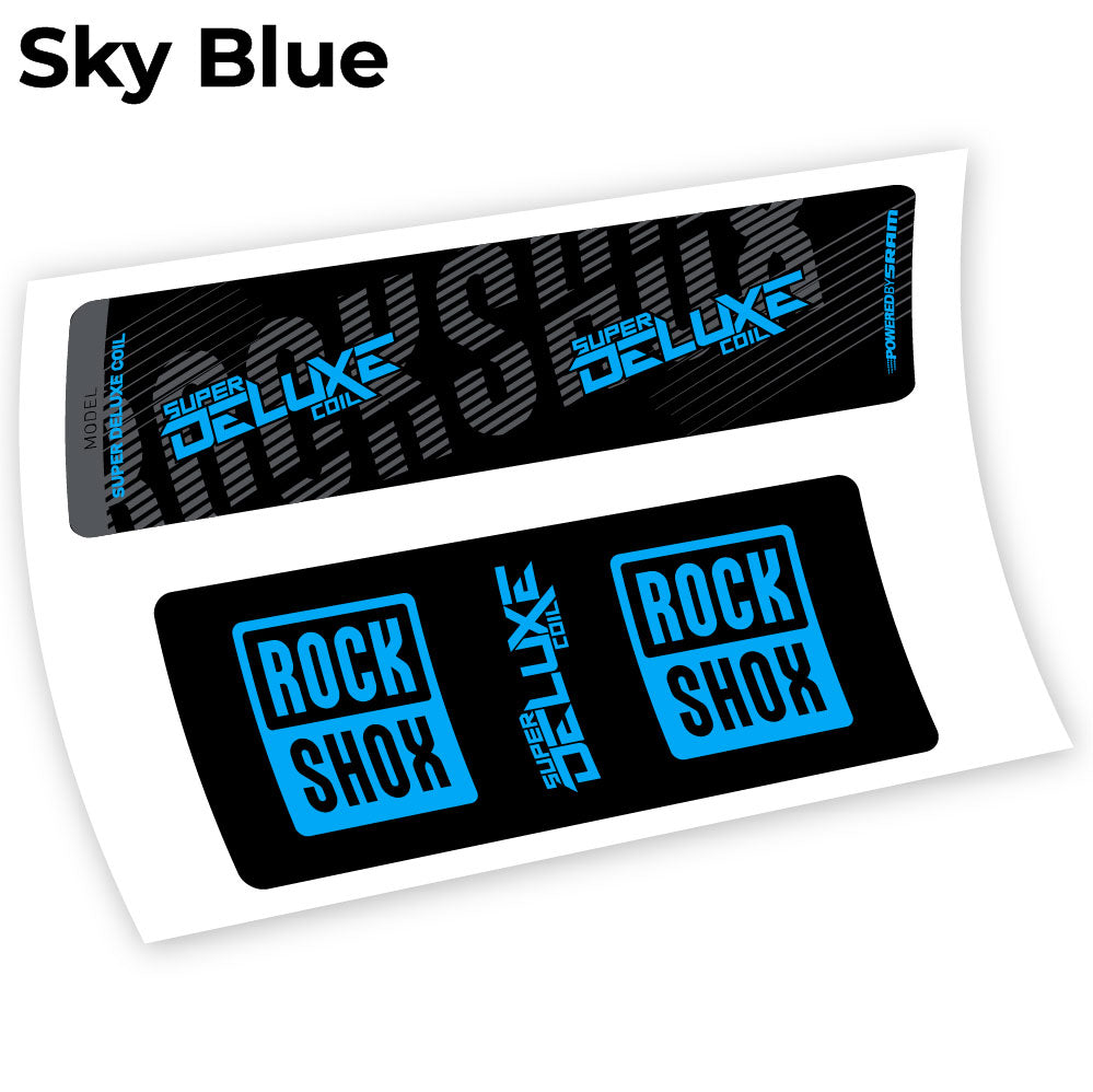 Aufkleber, Rock Shox Deluxe Coil 2018, Rear Shox Sticker Vinyl