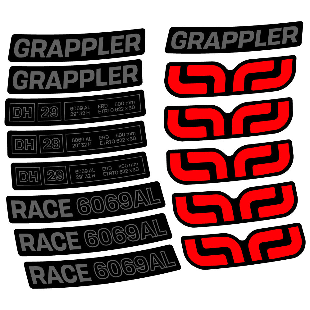 Aufkleber E-Thirteen Grappler Race Alloy Downhill, MTB-Rad 29, Fahrradaufkleber Vinyl
