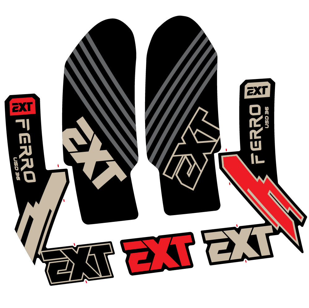 Ext Sticker File Decal EXT Ferro USD 36 2024, Fork 29, bike sticker vinyl – custombikedecal