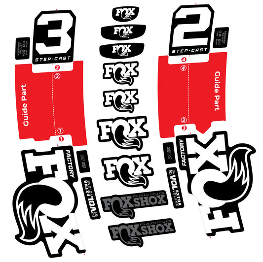 Decal Fox 32 Step-Cast Factory 3 2025, Fork 29, bike sticker vinyl