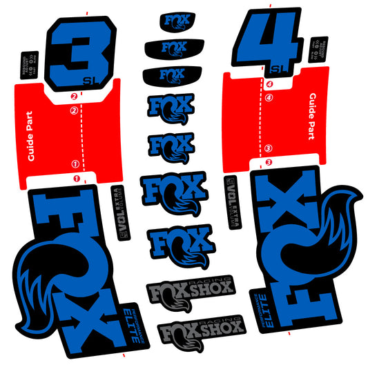 Aufkleber FOX 34 SL Performance Elite, Gabel 29, Fahrradaufkleber Vinyl