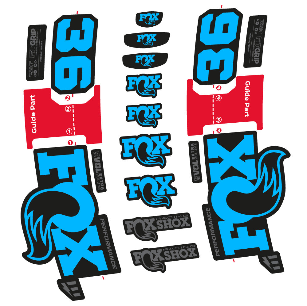 Aufkleber Fox 36 Performance E-Optimized, Gabel 29, Fahrradaufkleber Vinyl