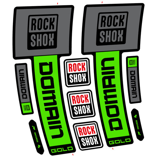 Decal RockShox Domain Gold 2025 Ver. 1, Fork 29, bike sticker vinyl
